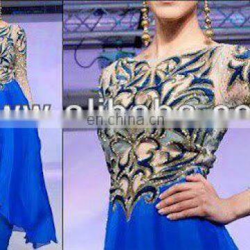 Royal blue Anarkali Frock suit 2016