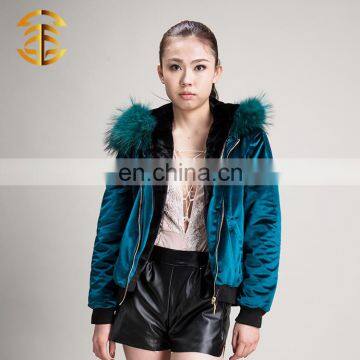 Wholesale New Design Women Customized Real Coat Lady Bomber Jacket