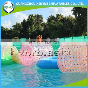 Summer hot selling PVC inflatable water roller zorb