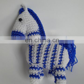 Hot-saleing stuffed woven fabric, with knit and crochet fabricsKnit Horse, Hand Crochet Animal Toys