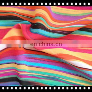 Knitting printed silk chiffon fabric