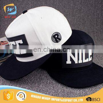 Wholesale falt top nice applique logo snapback caps custom cap