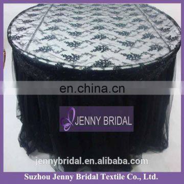 TCAP03 lace decorative table covers black round table cover