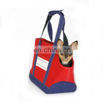 Shoulder Bag With Denim Fabric Cat Bag Side Open photo-5