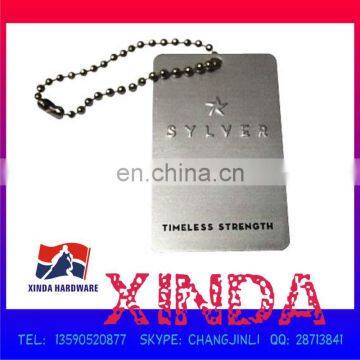 35*56mm High-class Aluminum Hang Tag with chain,Superior Quality with Competitive Price