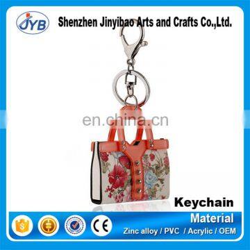 Exquisite gift charms bag key chain custom handbag metal keychain
