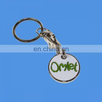 custom metal caddy coin, promotion trolley coin key chain