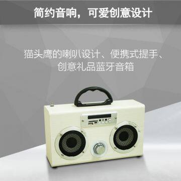 Cute Gift Portable Wooden Wireless Bluetooth Speaker FM Card Headset Microphone Karaoke Mini Speaker photo-3