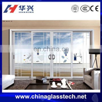 Size customized CE certified heat insulation water resistance commercial double glass aluminium interior doors