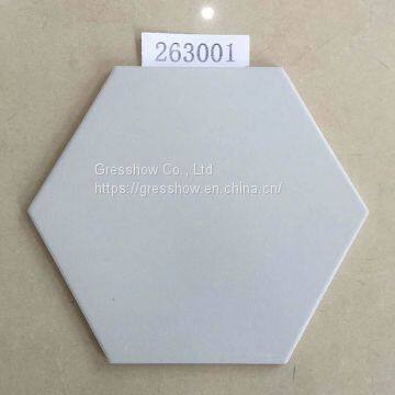 260x300mm Matte Slivery Gray Hex Tile