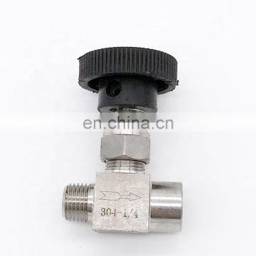 Needle valveAdjustable 1/4" inch male to female thread stainless steel 304 Flow Control shut off crane needle valve