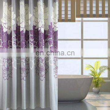 i@home Europe modern big flower polyester waterproof hotel bathroom shower curtain