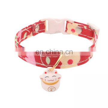 New Creative fashion wholesale cute pet cat collar bells cartoon nylon soft