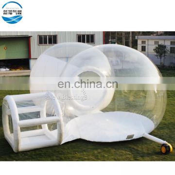 Transparent PVC inflatable commercial bubble tent with backdrop for advertising or events