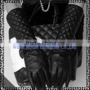 2016 Hot Selling Custom Made Sewing Machine Sex Fancy Leather Gloves for Women