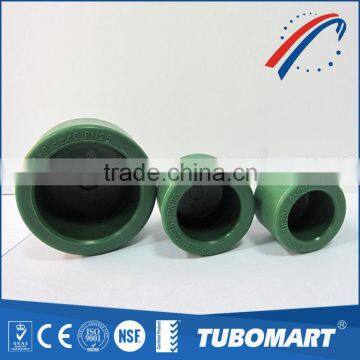 Tubomart ppr pipe fitting green color ppr union plastic end cap with customized