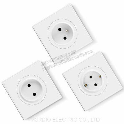 MORDIO Factory Direct Brand OEM PC WHITE 10A Wall Switch and Socket 1 Gang 1 Way Germany French Russia 16A SOCKET photo-5