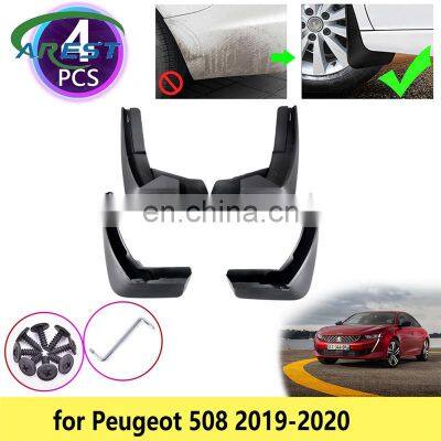 for Peugeot 508 2019 2020 2021 Auto 4 PCS Mudguards Mudflap Fender Mud Flap Flaps Splash Guards Front Rear Wheel Car Accessories