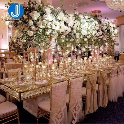 Gold Steel Event Tables And Chairs Hotel Wedding Furniture Wedding Table Banquet Party Tables For Wedding And Event photo-4