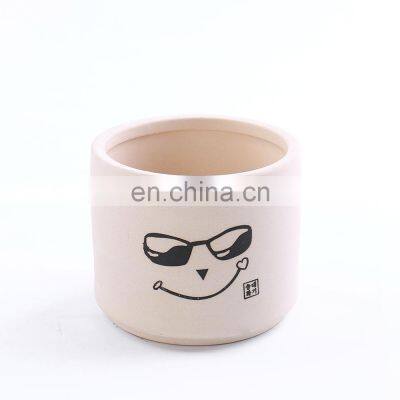 Round succulent flower pot personality simple and creative succulent ceramic flower pot