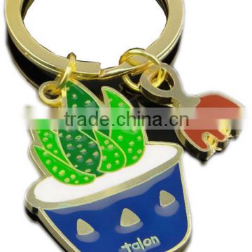 cheap customized size green plant keychain / cactus keychain for wholesale