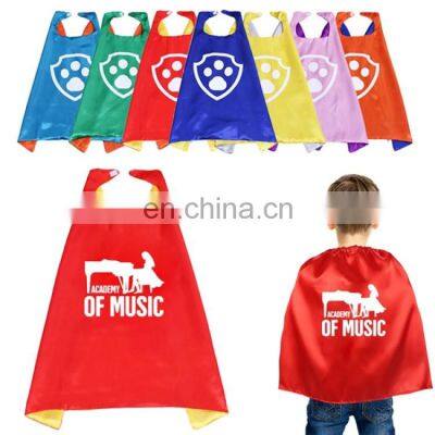 Colorful Party Satin Superhero Cape for Children