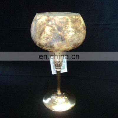 antique glass metal candle holder for decoration