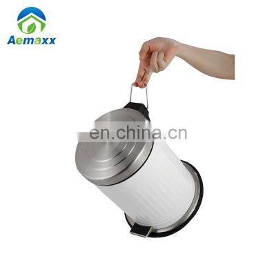 Comfortable Style Foot Pedal Bathroom Stainless Steel Garbage Can Set With Toilet Brush photo-2