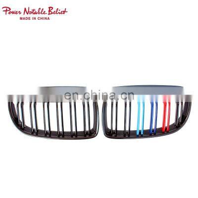 M3 Style E90 Front Bumper Grill for BMW 3 Series E90 M Color Double Slat Line Style 2005-2008 photo-2