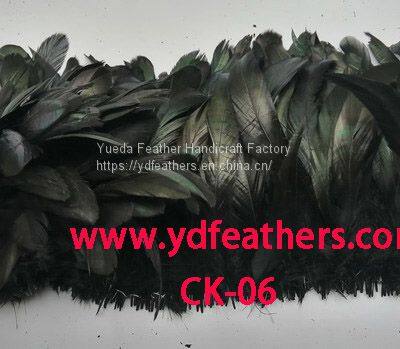 Dyed Black Rooster/Coque/Cock tail feather for wholesale from China