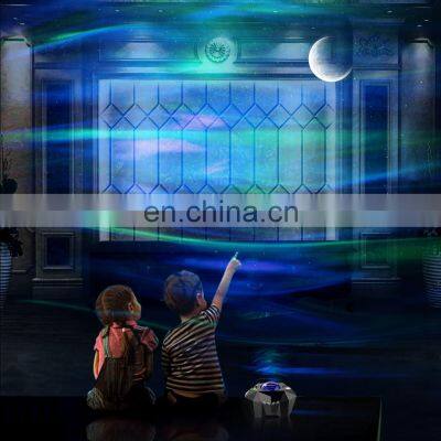 Starry Sky Ocean Wave Projector Star Stage Light Laser Table Lamp Colorful Nebula Moon Music Night Lights