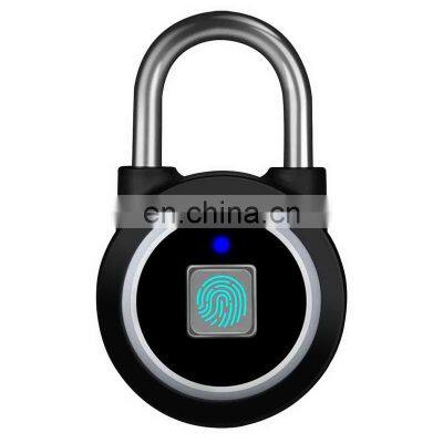 Gym Sports Bike School Fence and Storage Biometric Water Resistant Fingerprint Padlock Blue Tooth Lock Mobile APP Smart Padlock