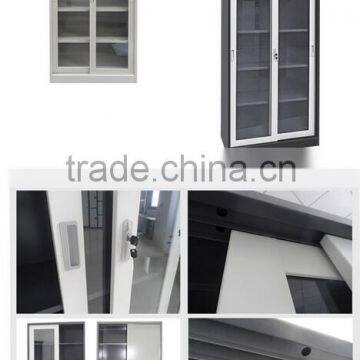 (DL-GC2)Metal Bookcase With Glass Sliding Doors/ Sliding Glass Door Filing Cabinet/Steel Lockable Files Cabinet With Glass Door photo-2