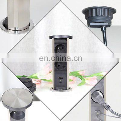 Water Proof Vertical French Tower Hidden Socket For Desktop photo-4