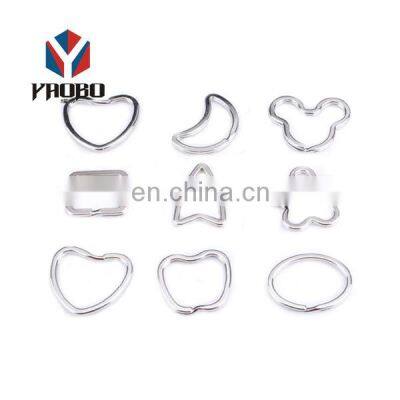Professional Nice Quality Metal Heart Shaped Key Ring Split Ring Bulk photo-2