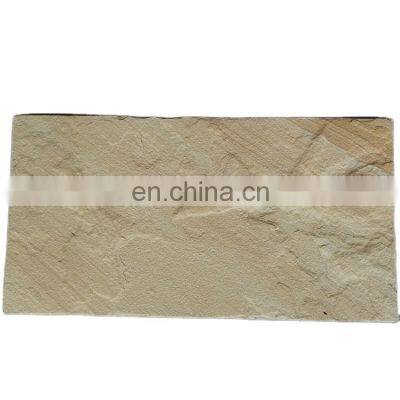 Yellow Wood Color Sandstone With Split Finish For Cladding