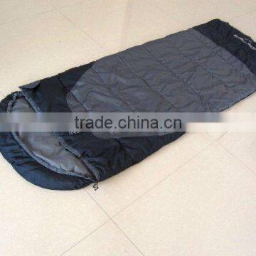 Envelope sleeping bag with hood