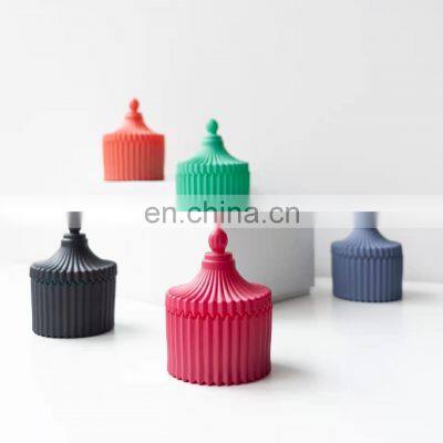 Hot Sale Luxury Wedding Christmas Romantic Candles Natural Aroma Soy Wax Crystal Scented Yurt Glass Candle With Lid photo-4