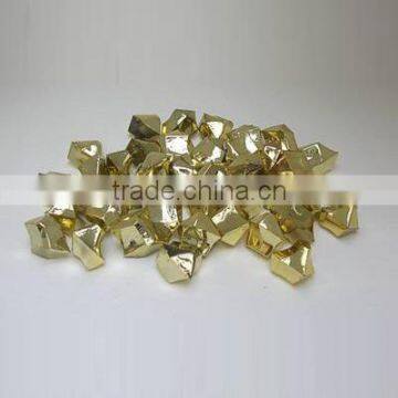 Colored garden stone decorative golden acrylic ice stone