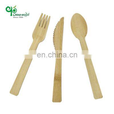 YADA Disposable Bamboo Spoon Fork Knife Cutlery Set Eco-friendly Flatware 170mm Disposable Bamboo Cutlery