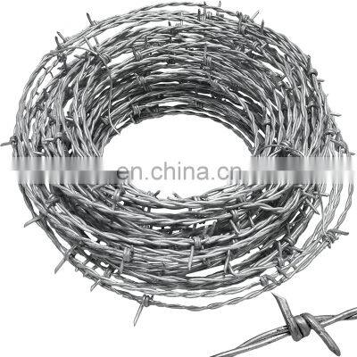 Hot dipped galvanized farm barbed wire length price per roll