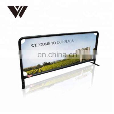 Square Pipe/Tube Frame Expandable Outdoor Cafe Barrier For Advertising Safety Breeze Barrier Advertising Banner Custom photo-2