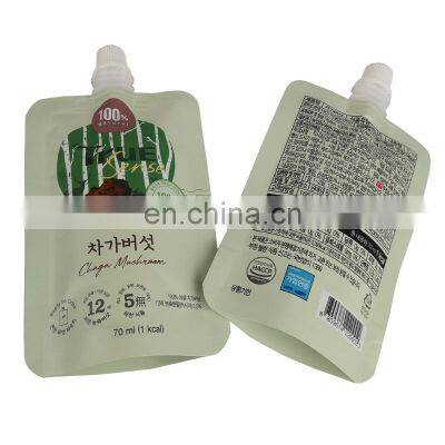 Spout Top Aluminum Foil Liquid Bag Custom Printed Metalized Stand up Pouch With Spout Standing Juice Spout Bags photo-4