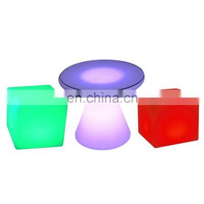 tub party glow led bar furniture cube chair cocktail table sitting led cube silla cuadrada