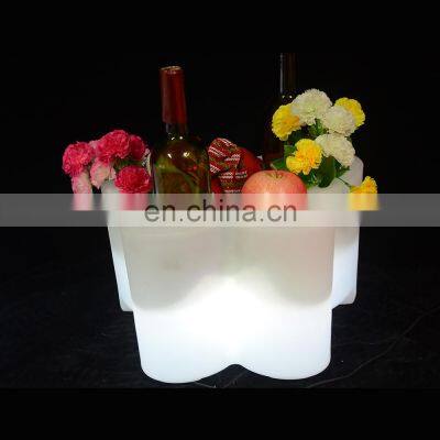 OEM custom light up champagne wine bottle led Waterproof with Colors Changing Glowing Plastic led ice buckets custom large