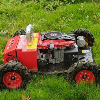 track mower, China remote controlled brush cutter price, wireless robot mower for sale