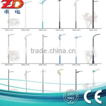 6m dual arm street light pole drawing