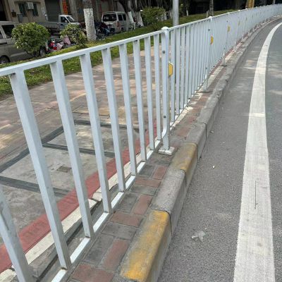 Hong Kong-style city highway traffic safety anti-collision barrier outdoor sidewalk railing