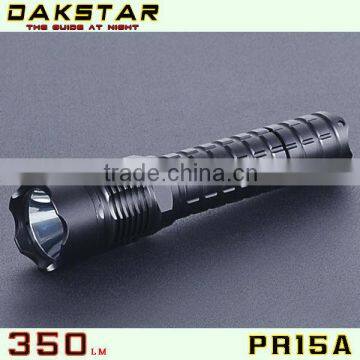 DAKSTAR PR15A 350LM CREE XP-G R5 18650 Police Emergency Rechargeable LED Aluminum Outdoor Flashlight