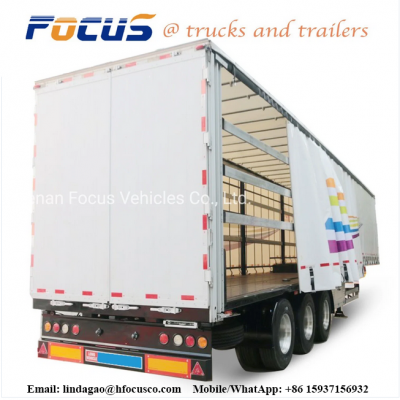 Side Curtain Trailer | Curtain side trailer,Commercial Vehicle Curtain Sider Trailer Curtainsider Semi-Trailer for Pellets Goods Transport